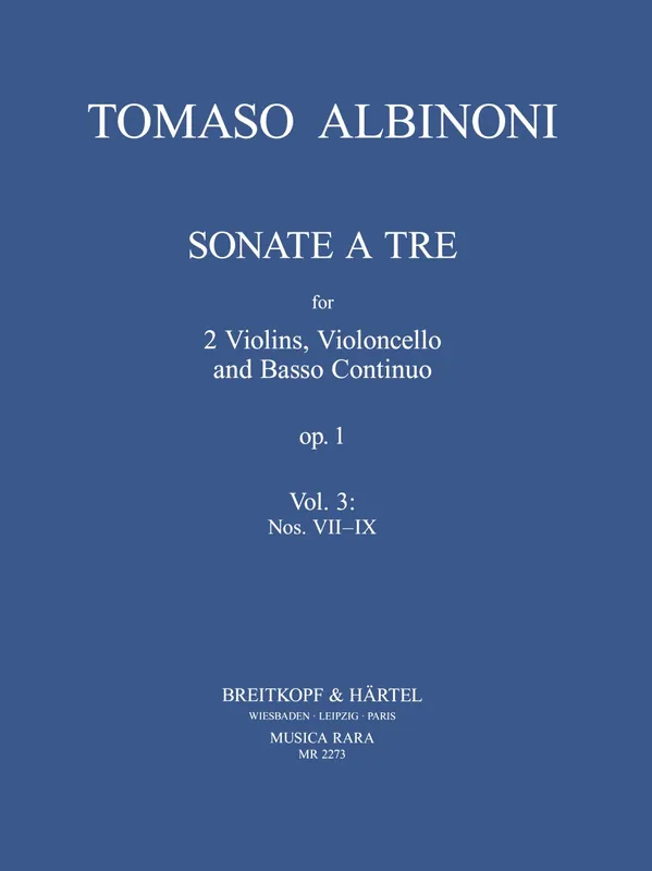 Clearance Albinoni 3 Sonatas from Opus 1