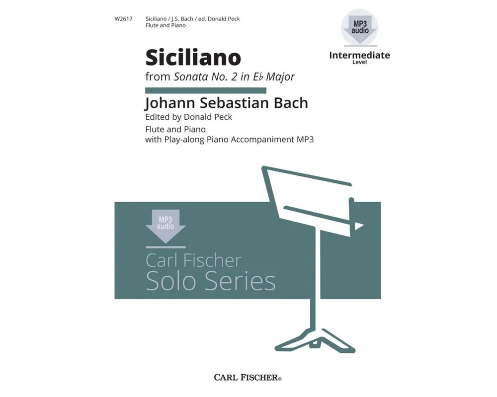 Bach Siciliano with MP3 Piano Accompaniment Limited Time