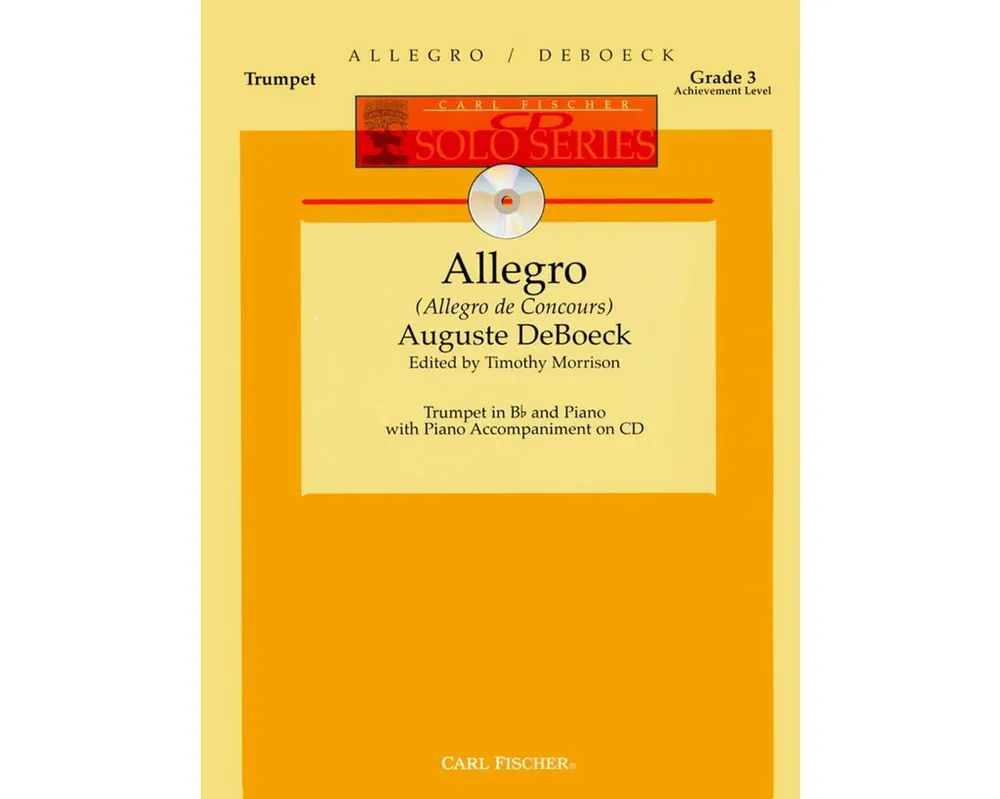 Super Sale DeBoeck Allegro with CD Piano Accompaniment