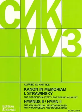 Trusted Brand Schnittke Hymnus II (In Memoriam Stravinsky)