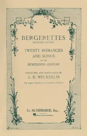 Weckerlin Bergerettes - Pastoral Ditties Express Delivery