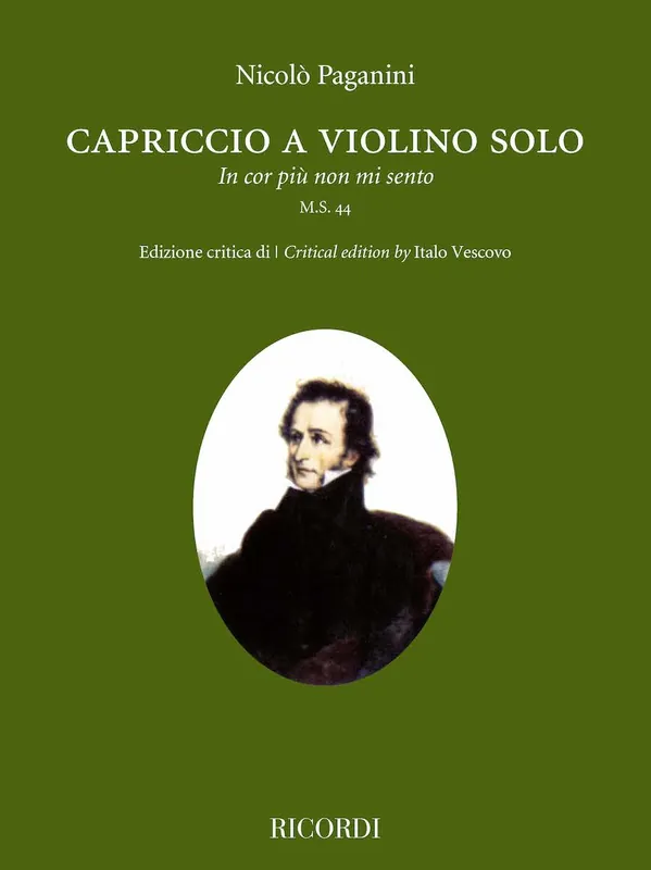 Paganini Capriccio 'In Cor Piu Non Mi Sento' M.S. 44 Violin Solo Clearance