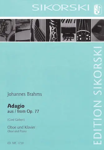 While Supplies Last Brahms Adagio From Op. 77 Oboe And Piano