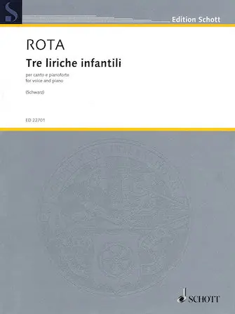 Rota Three Children's Songs Voice and Piano Instant Buy
