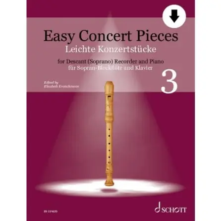 Easy Concert Pieces, Book 3 21 Pieces from 5 CenturiesDescant Recorder and Piano Reduced Price