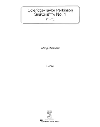 Perkinson: Sinfonietta No. 1 for String Orchestra Full Score Handmade