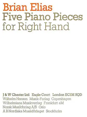 Elias: Five Piano Pieces for Right Hand Best Choice
