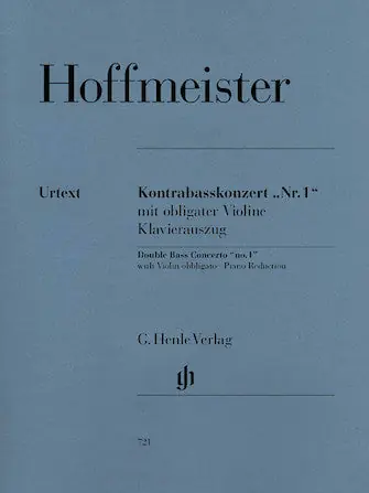 Clearance: Hoffmeister Concerto No. 1 for Double Bass and Orchestra with Violin Obblig Direct From Factory