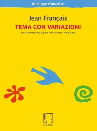 Price Drop Francaix: Tema Con Variazioni for Clarinet in A and Piano