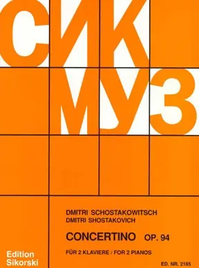 Hot Deal Shostakovich: Concertino for 2 Pianos, Op. 94 for 2 Pianos