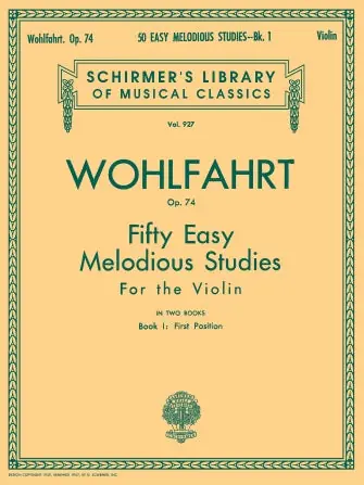 Wohlfahrt 50 Easy Melodious Studies Opus 74Book 1 Limited Offer