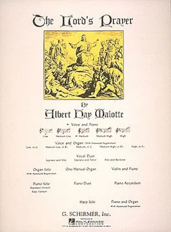 Same Day Shipping Malotte: Lord's Prayer, Medium Voice