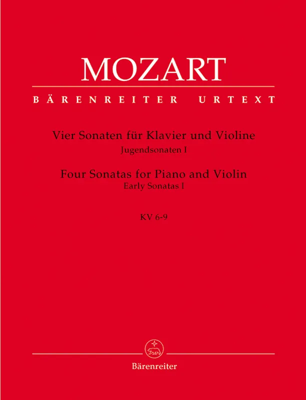 Mozart Four Sonatas for Violin and Piano -Early Sonatas I, K. 6-9- (Sonatas for Violin) Latest