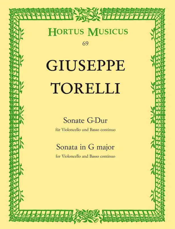 Top Pick Torelli Sonate für Violocello und Basso continuo G-Dur