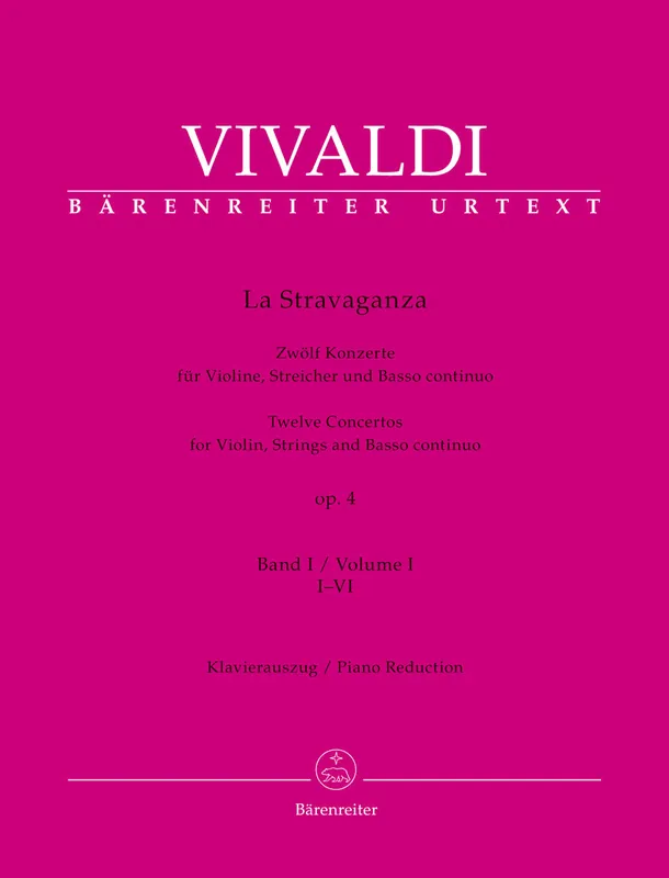 Deal Vivaldi La Stravaganza op. 4 -12 Concertos for Violin, Strings, and Basso Continuo- (Band 1: 1-6)