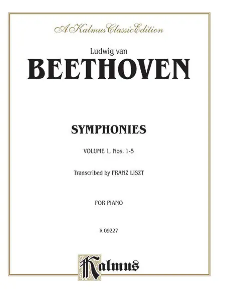 Beethoven Symphonies, Volume 1 (Nos. 1-5) Arr. Piano Solo Worldwide Shipping