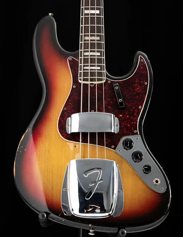 Today Only Used 1972 Fender Jazz Bass 3 Tone Sunburst Electric Guitar