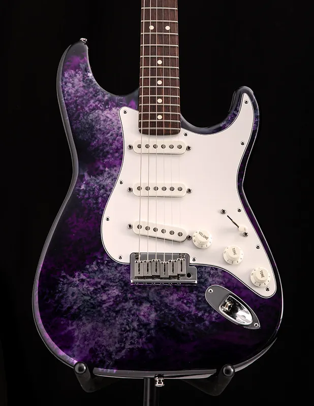 Reduced Price Used Fender 40th Anniversary Aluminum Stratocaster Purple Marble
