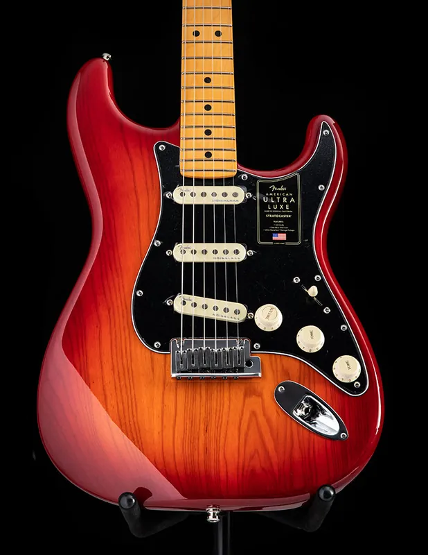 Place Order Fender Ultra Luxe Stratocaster Plasma Red Burst