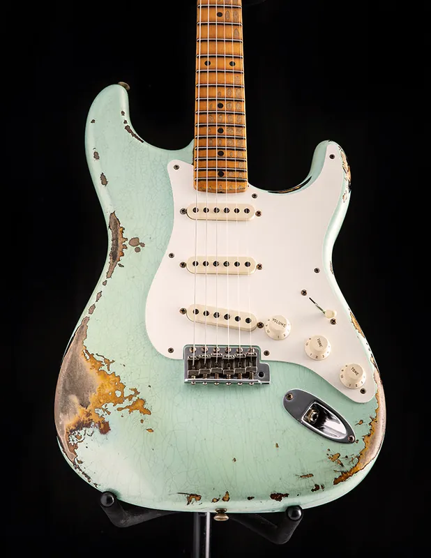 Fender Custom Shop 1956 Stratocaster Heavy Relic Surf Pearl Over 2 Ton Super Sale