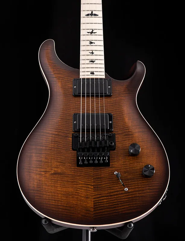 Handmade Used Paul Reed Smith DW CE 24 Floyd Dustie Waring Signature Burnt Ambe