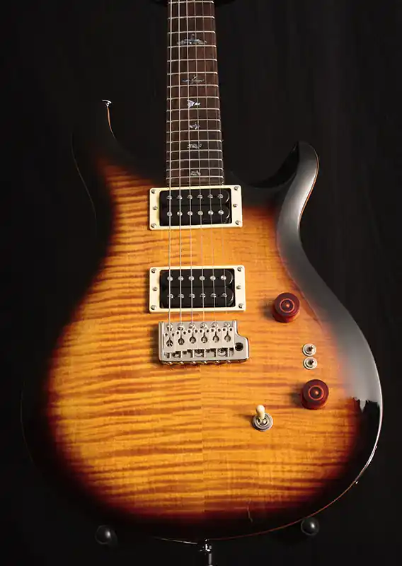 Best Choice Paul Reed Smith SE Custom 24 Black Gold Burst Electric Guitar