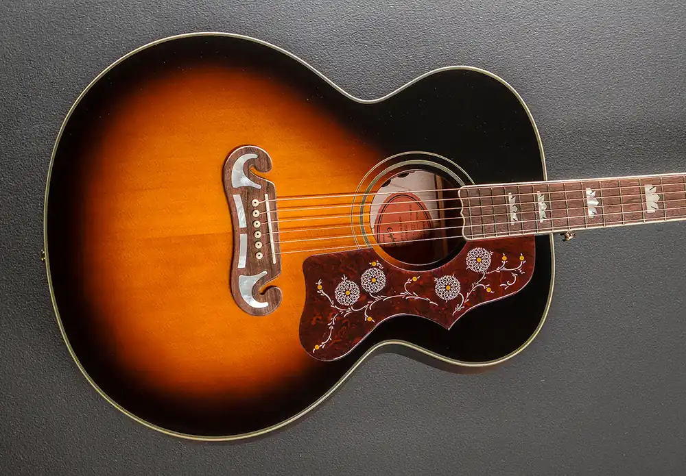 "Inspired by Gibson" J-200 - Aged Gloss Vintage Sunburst– Dave's Guitar Shop Sale