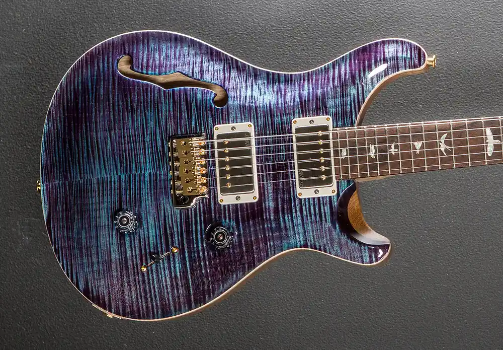 Custom 24 Semi-Hollow Wood Library Limited - Violet w/Korina– Dave's Guitar Shop Fresh Stock