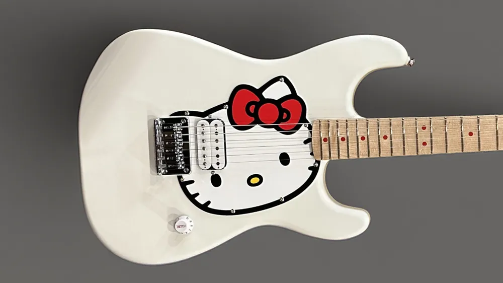 Hello Kitty Stratocaster - White– Dave's Guitar Shop Warranty Included