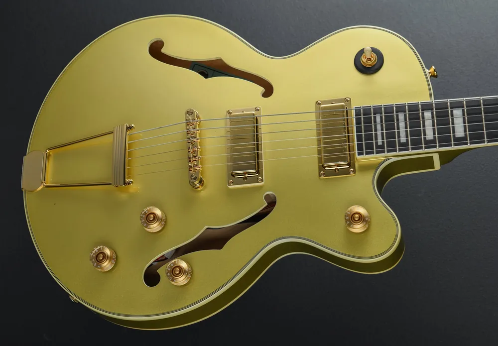 UpTown Kat ES - Topaz Gold Metallic– Dave's Guitar Shop Best Choice