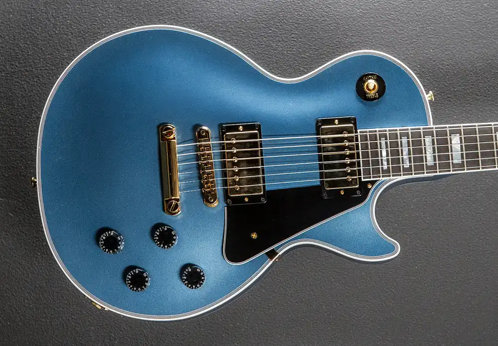 "Made to Measure" Les Paul Custom - Pelham Blue w/Ebony– Dave's Guitar Shop Direct From Factory