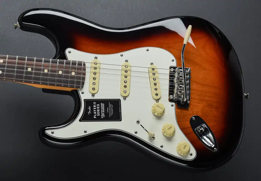 Seasonal Sale Player II Stratocaster Left Hand - 3-Color Sunburst W/Rosewood– Dave's Guitar Shop