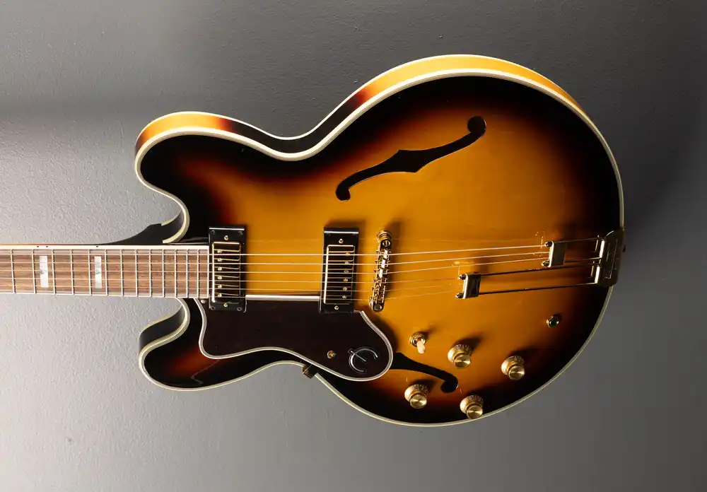 Warranty Included Sheraton Left Handed - Vintage Sunburst– Dave's Guitar Shop