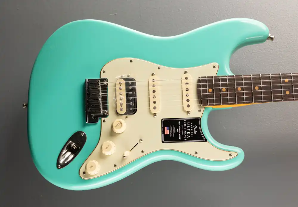 American Ultra Luxe Vintage '60s Stratocaster HSS - Sea Foam Green– Dave's Guitar Shop Limited Edition
