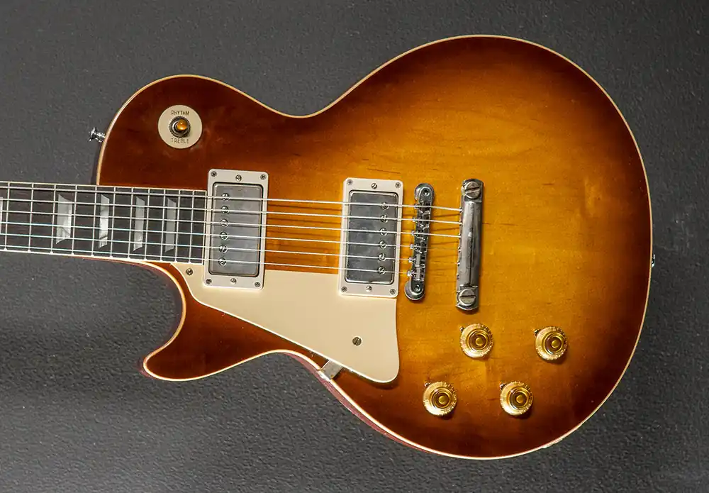 1958 Les Paul Standard Reissue Left Hand - Iced Tea Burst– Dave's Guitar Shop Fan Favorite