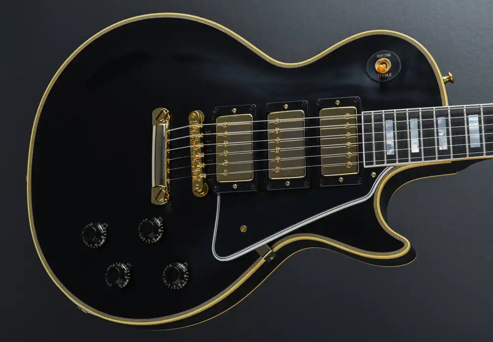 1957 Les Paul Custom Reissue - VOS Ebony 3-Pickup– Dave's Guitar Shop Viral