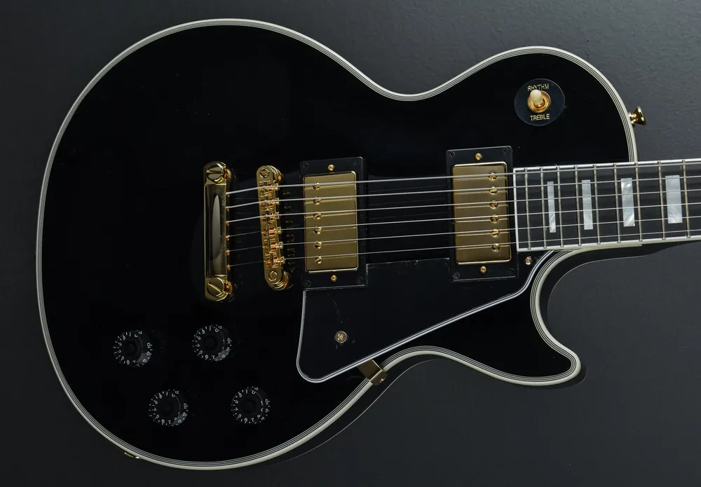 "Inspired by Gibson Custom" Les Paul Custom - Ebony– Dave's Guitar Shop Don’t Miss Out