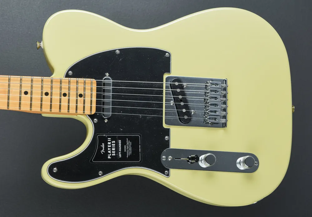 Player II Telecaster - Hialeah Yellow w/Maple Left Hand– Dave's Guitar Shop Editor’s Pick