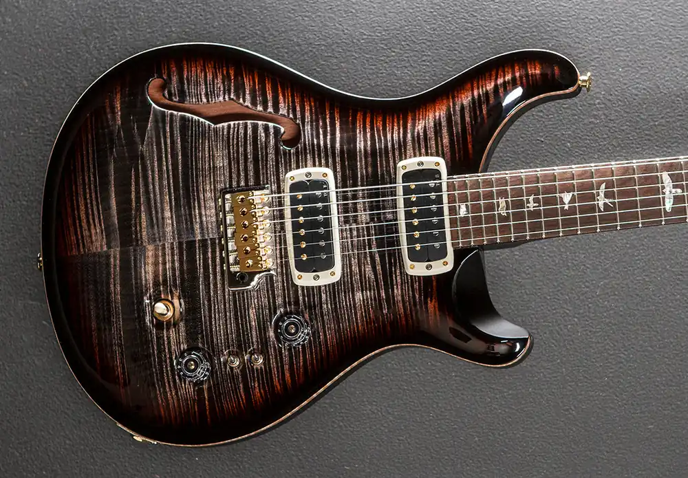 40th Anniversary Custom 24-08 Semi-Hollow Limited Edition - Charcoal T– Dave's Guitar Shop Factory Price