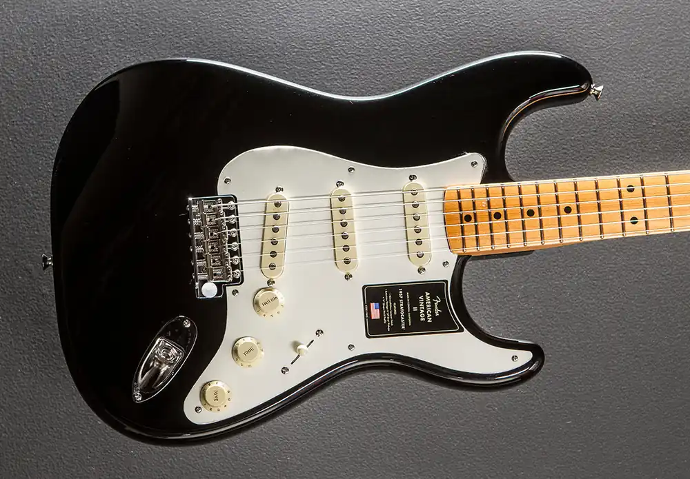 Order Now American Vintage II 1957 Stratocaster - Black– Dave's Guitar Shop