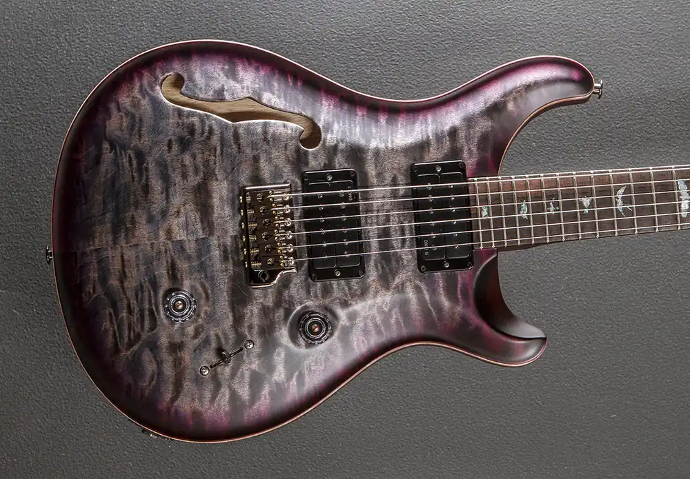 New Release Custom 24 Semi-Hollow Wood Library Limited - Charcoal Purple Burst w/K– Dave's Guitar Shop