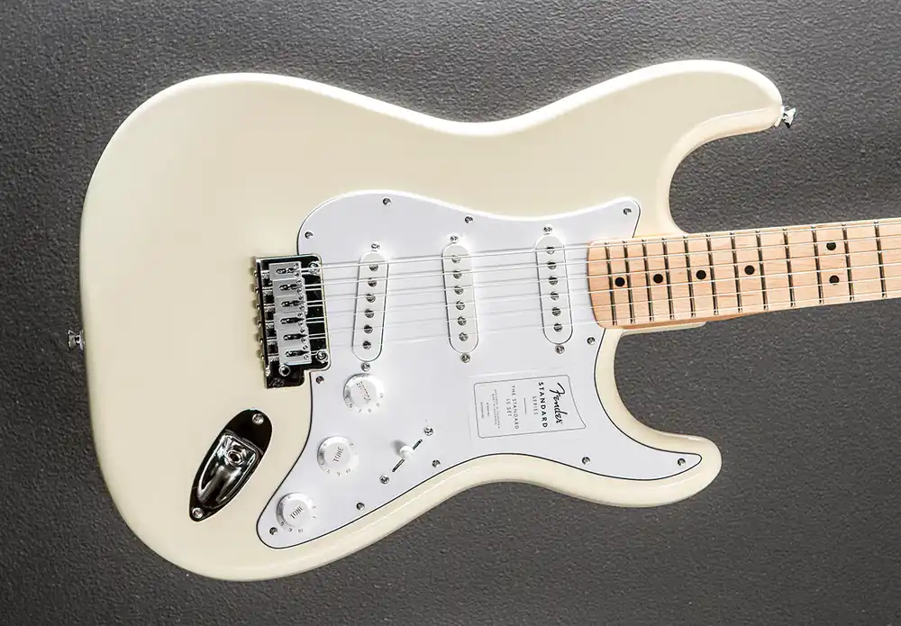 Standard Stratocaster - Olympic White w/Maple– Dave's Guitar Shop Same Day Shipping
