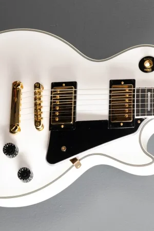 "Inspired by Gibson Custom" Les Paul Custom - Alpine White– Dave's Guitar Shop High Quality