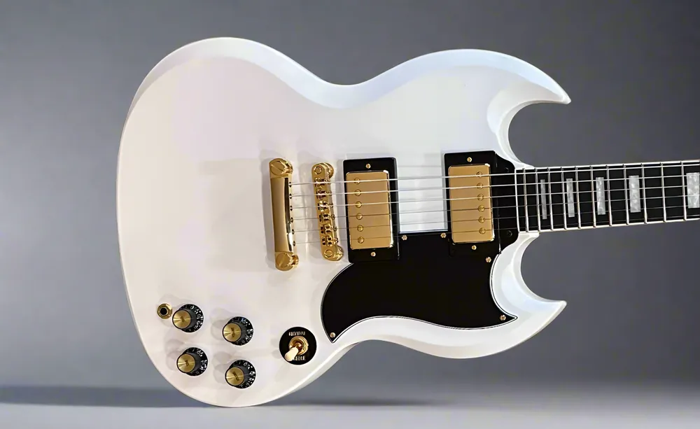 Latest "Inspired by Gibson Collection" SG Custom - Alpine White– Dave's Guitar Shop