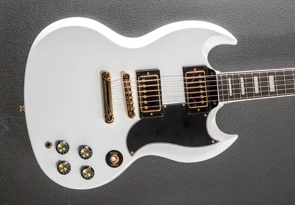 Best Choice "Inspired by Gibson Collection" SG Custom - Alpine White– Dave's Guitar Shop