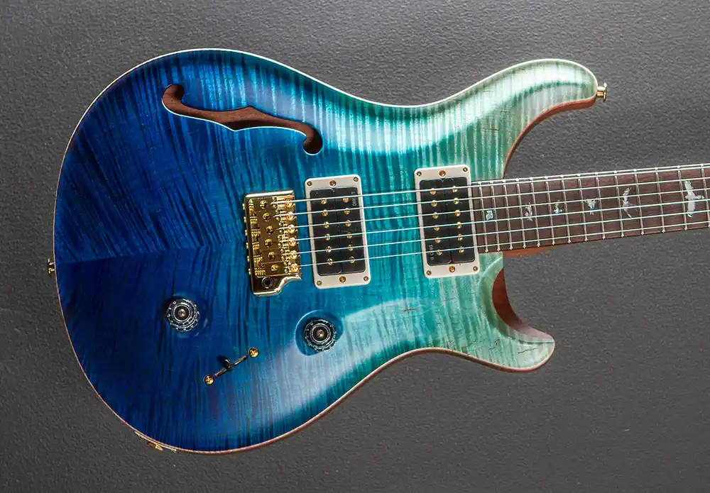Fast Shipping Custom 24 Semi-Hollow Wood Library Limited - Blue Fade w/Brazilian– Dave's Guitar Shop