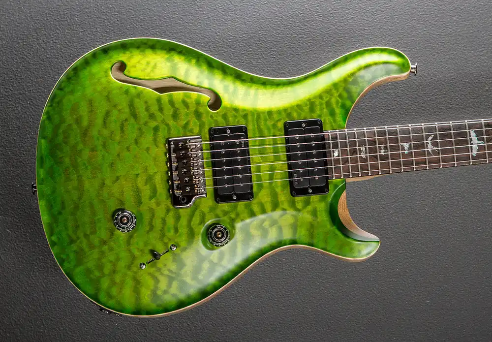 Direct From Manufacturer Custom 24 Semi-Hollow Wood Library Limited - Eriza Verde w/Korina– Dave's Guitar Shop