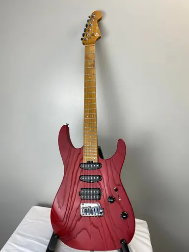 Used Charvel DK24/DINKY 24-FRET HSS 2PT TREM CM/ASH Super S Electric Guitar Red 6-String Instant Buy