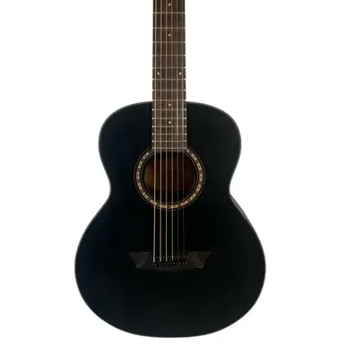 Instant Buy Used Washburn APPRENTICE G-MINI W/ BAG Solid Top Acoustic Guitar Black
