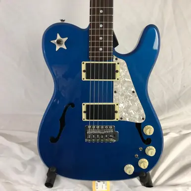 Used Lindert BLUE TELE HH T Type Electric Guitar Blue 6-String Instant Buy